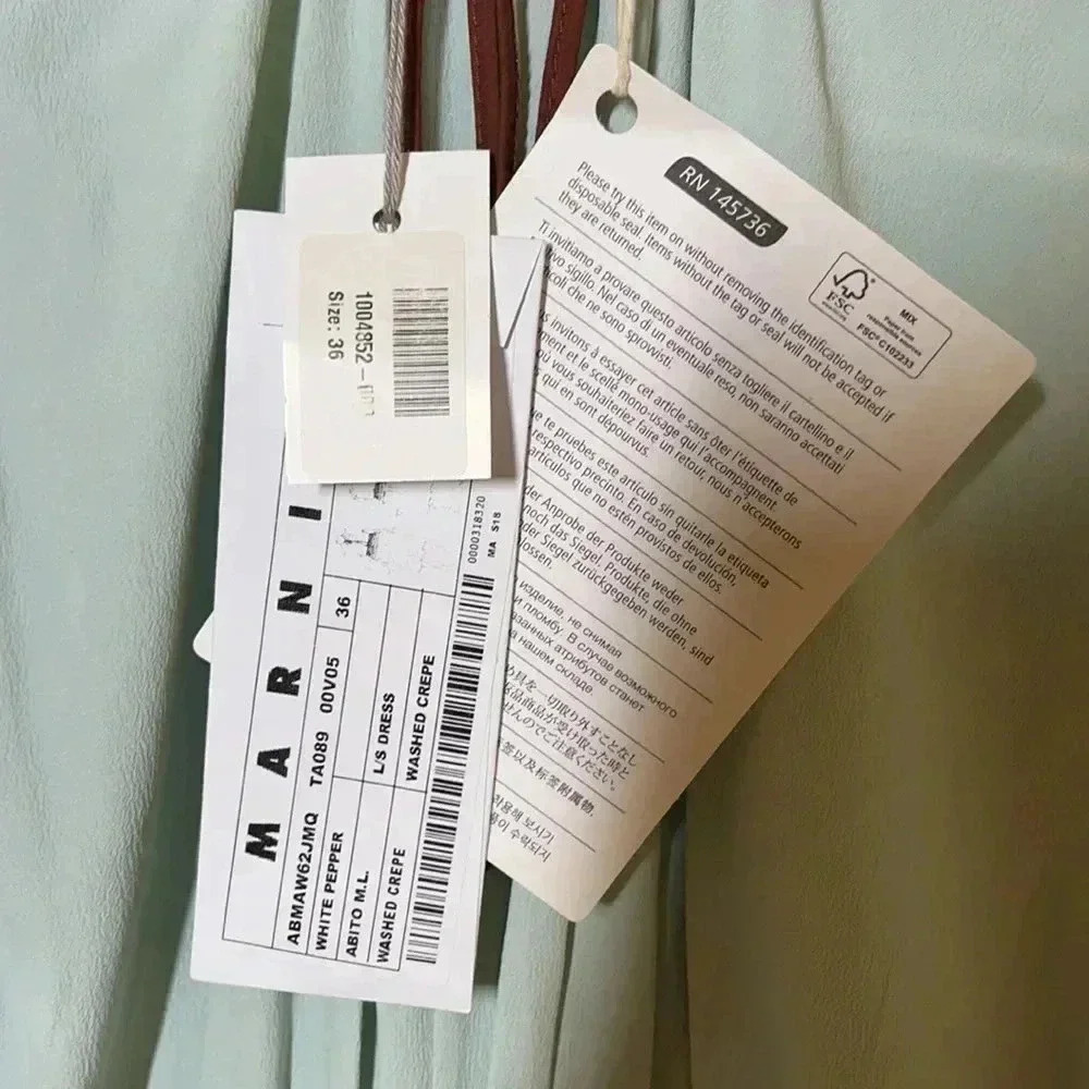 Marni Dress SZ 4 Blue long sleeve dress - Picture 7 of 10